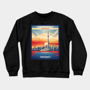 Toronto Canada Sunset Vintage Retro Tourism Crewneck Sweatshirt